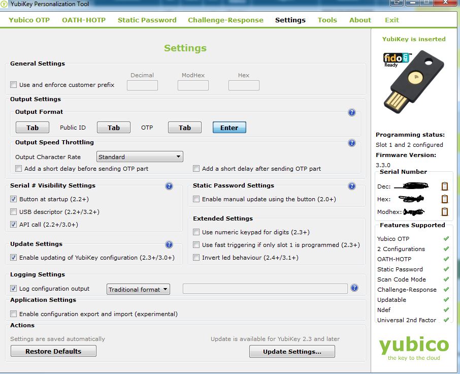 Yubikey NEO Personalization Tool.JPG